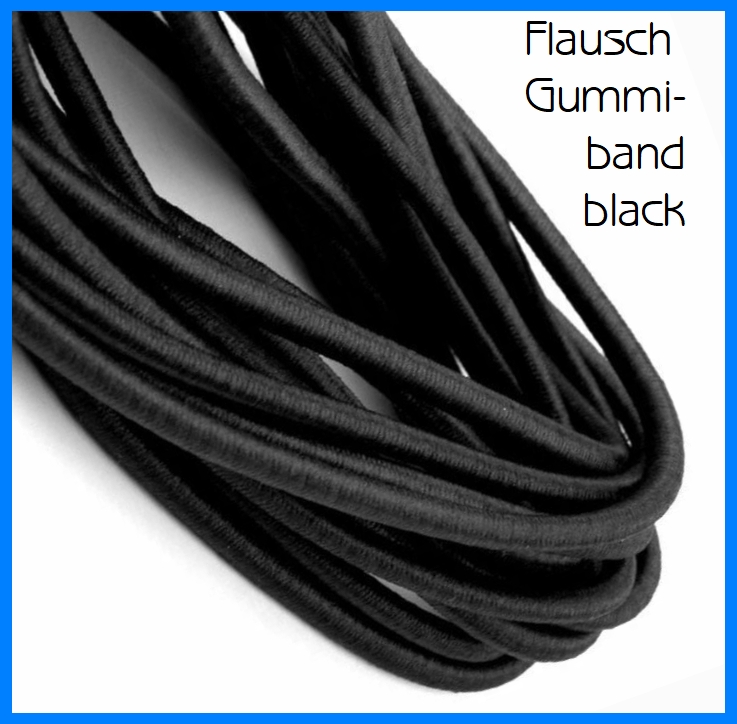 Flausch Gummiband schwarz Flausch Gummiband black